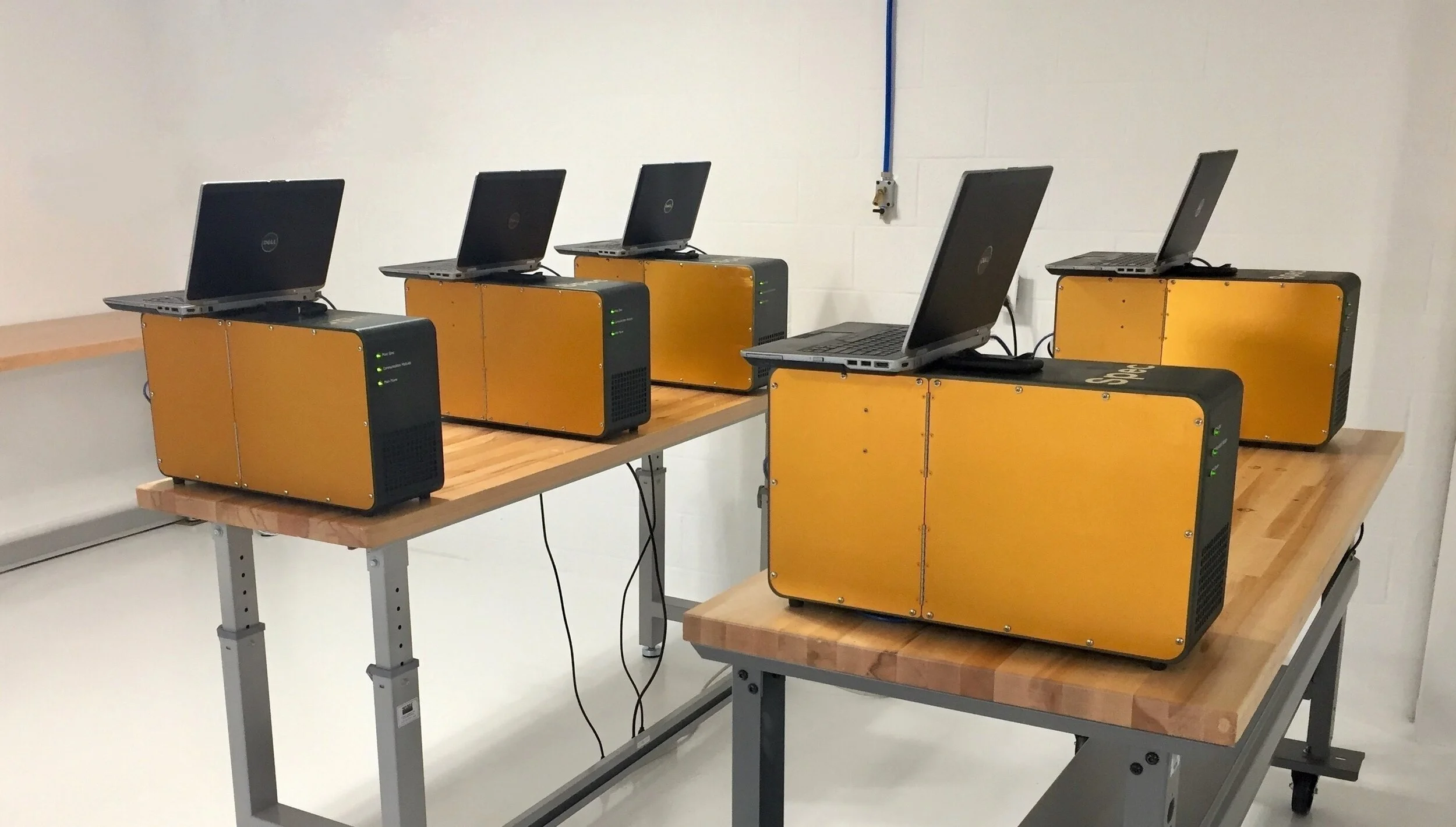 A fleet of Spec mass spectrometers being prepared for deployment